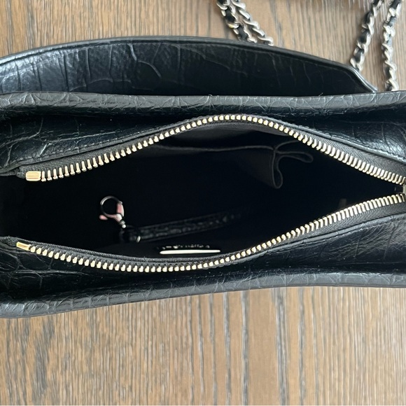 CHANEL Crocodile Embossed Calfskin Gabrielle Coco Hobo Small Bag 💯 Authentic - Picture 9 of 15